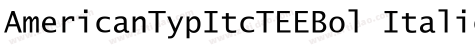 AmericanTypItcTEEBol Italic字体转换